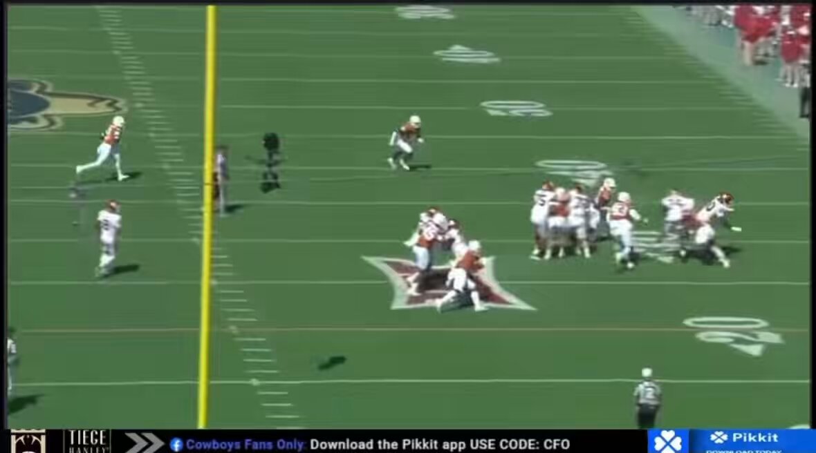 Overshown and Anthony Hill Jr will feed families in Dallas .. I WANT HAVOC AND GAME WRECKERS AT LB! we was trying to scout Tyler Guyton in this film and bro kept wrecking the game 😂