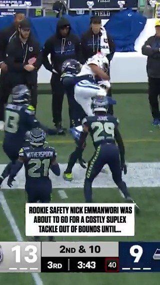 heads up play 🧠 Ernest Jones | @Eman7Nick | Seattle Seahawks
