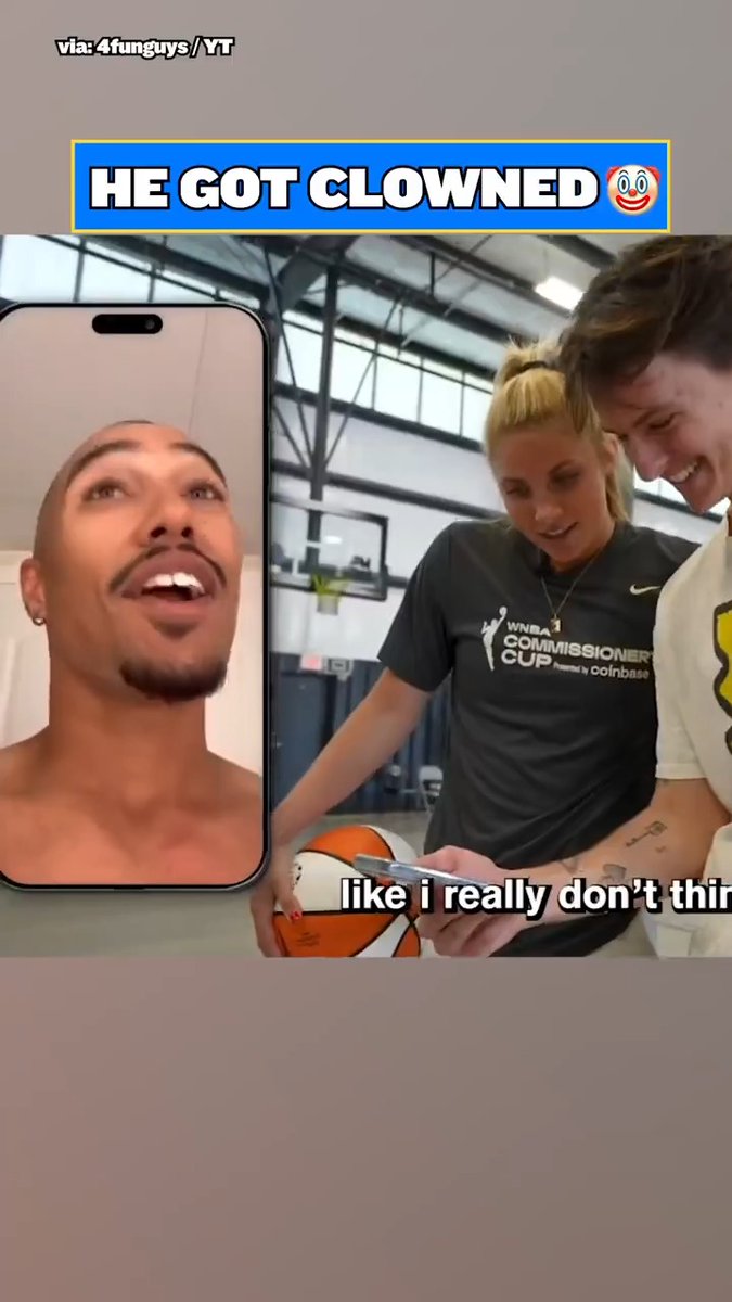 He really thought he could beat a professional basketball player 🤡 NOT. A. CHANCE. #WNBA | #NBA
