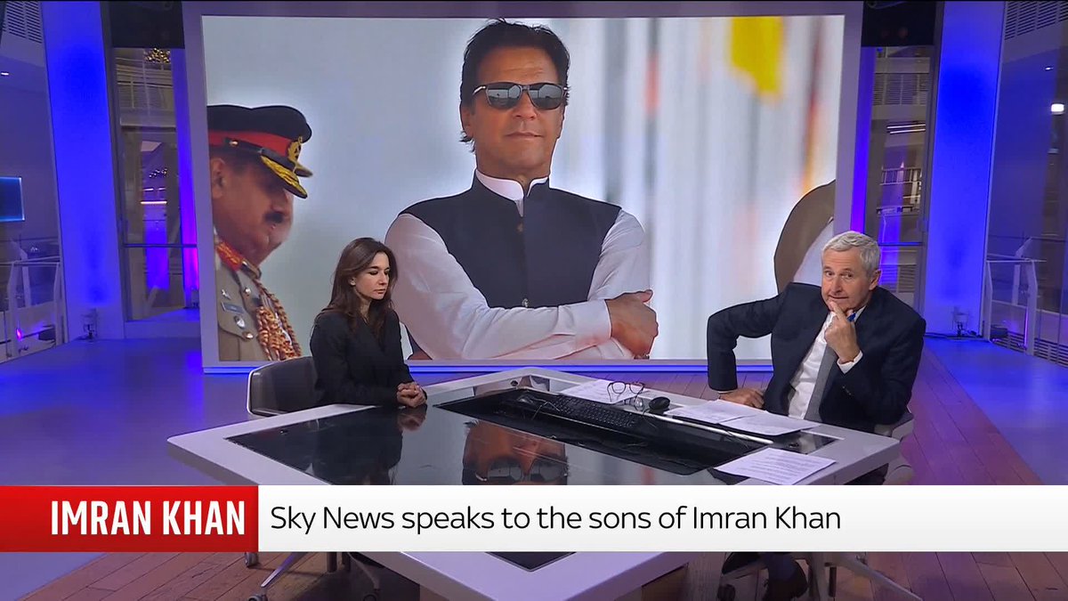 The sons of former Pakistani Prime Minister Imran Khan claim he is being held in a 'death cell' following his arrest in August 2023 for corruption charges. Yalda Hakim spoke to the sons in an exclusive interview. Watch the full interview tonight at 9pm 📺 Sky 501