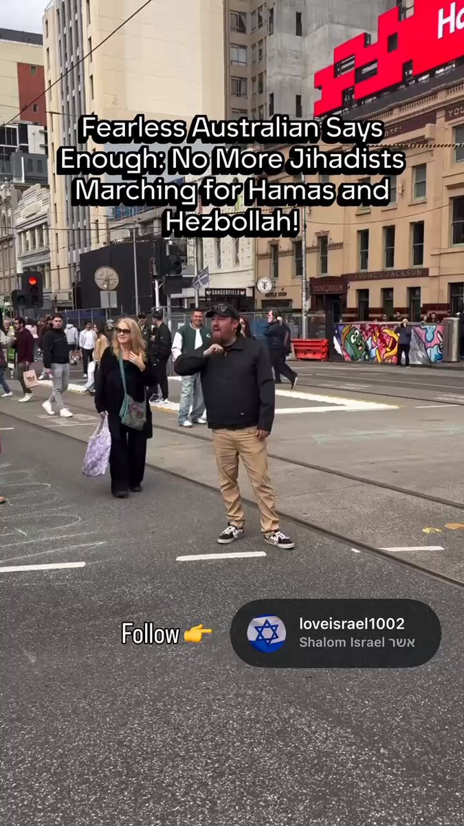 A fearless Australian man is fed up with jihadists flooding the streets to declare loyalty and support for Muslim terrorist groups in the Middle East, including Hamas and Hezbollah.
