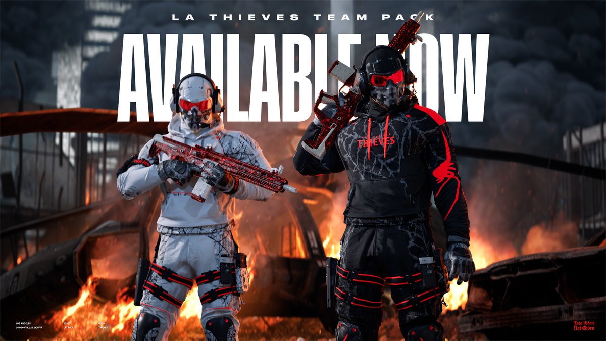 Bound together. The LA Thieves 2026 Team Pack is available now in the Call of Duty Store.