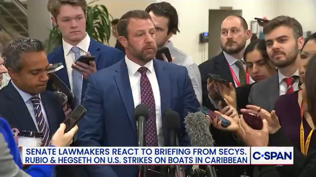 .Markwayne Mullin (R-OK) says not all senators are permitted to view the classified video of the September 2nd boat strikes because they do not have proper jurisdiction.