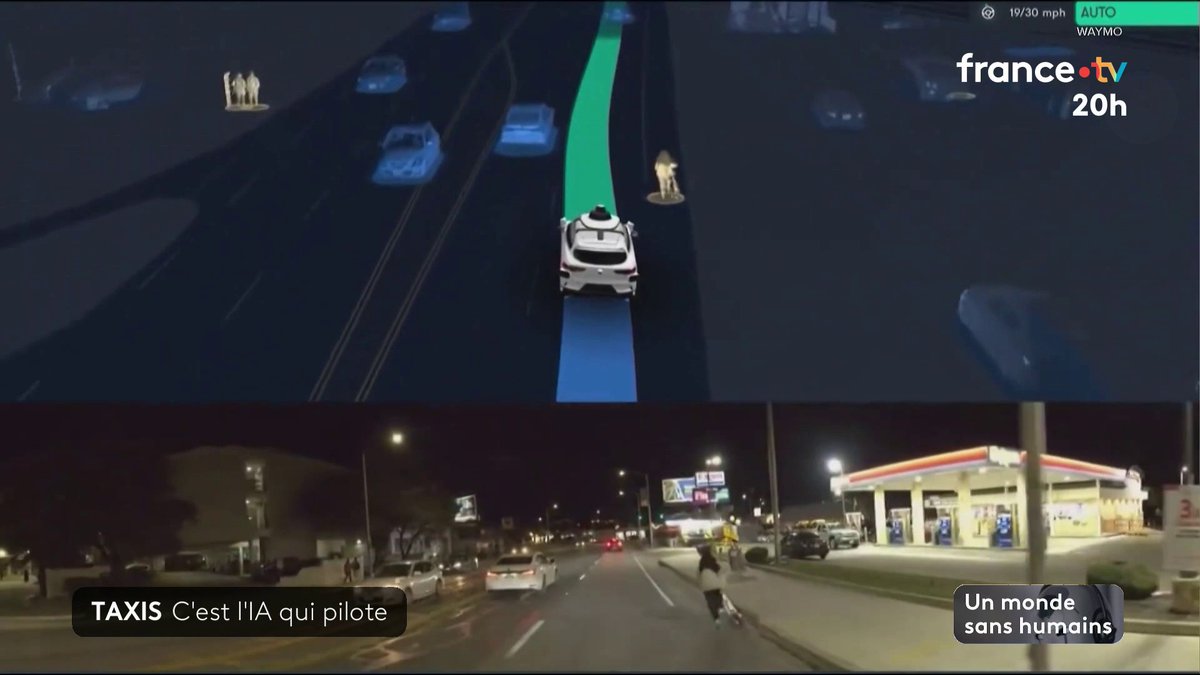 🚕🤖 DOCUMENT #JT20h : c’est l'IA qui pilote mon taxi Lancés par les géants du numérique, il y a de plus en plus de chauffeurs fantômes aux États-Unis. Mais sont-ils vraiment fiables ?