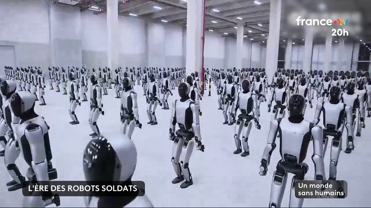 🤖💥 La guerre du futur se fera-t-elle bientôt uniquement avec des robots ? De nombreux pays dont la Chine, les États-Unis et la France investissent massivement dans ces soldats 2.0 dopés à l’intelligence artificielle. #JT20h