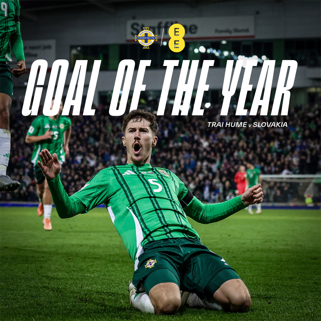 Congratulations, Trai Hume 👏 The Sunderland AFC man’s strike against Slovakia has been voted our Goal of the Year 2025 ⚽️🙌 #GAWA