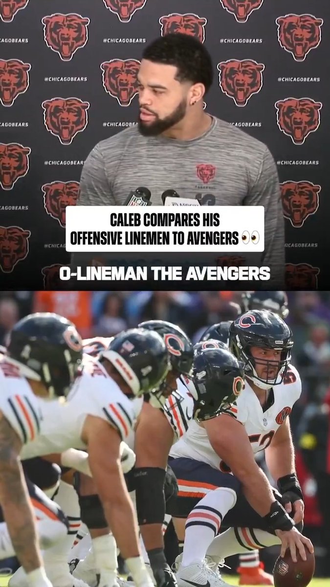 He had the comps ready to go 😂 Chicago Bears | @Calebcsw