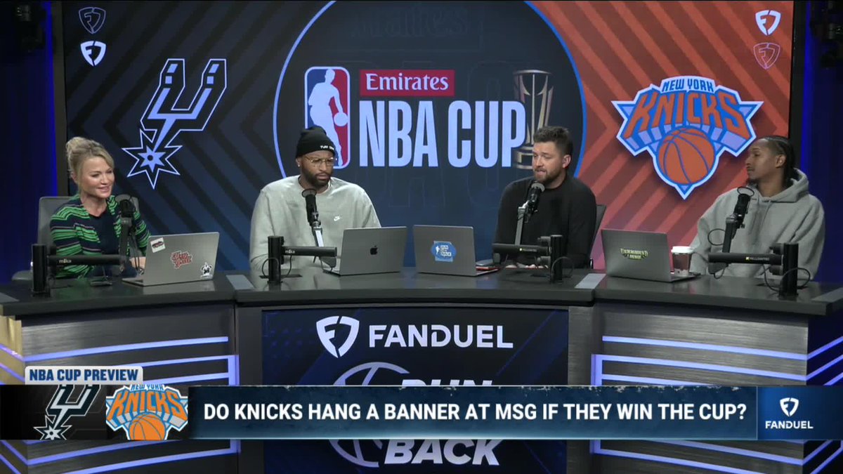 Who wins the NBA Cup? 🤔🏆 "Spurs end up winning by double-digits." - DeMarcus Cousins "Wemby's gonna be too much for the Knicks." - Chandler Parsons "The Knicks are a tough basketball team and they're being overlooked." - Lou Williams Michelle Beadle