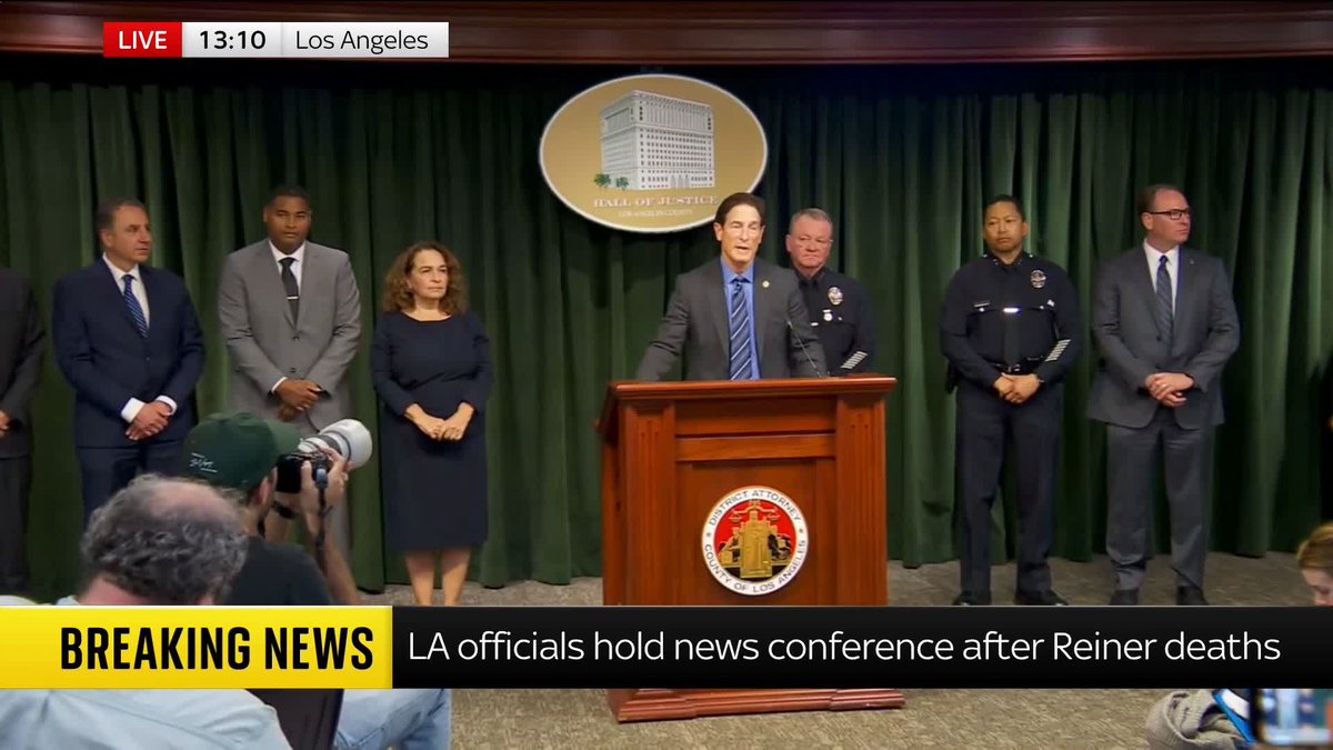 BREAKING: Nick Reiner charged with two counts of first degree murder following the death of director Rob Reiner and his wife Michele Singer Reiner. 📺 Sky 501, Virgin 602, Freeview 233 and YouTube
