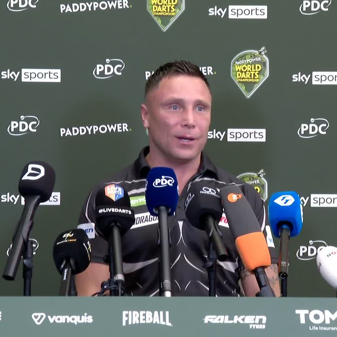 🗣️ "What a crowd! I could feel the hairs on the back of my neck standing up." We caught up with a delighted Gerwyn Price following his opening round demolition of Adam Gawlas at the World Championship! #WCDarts