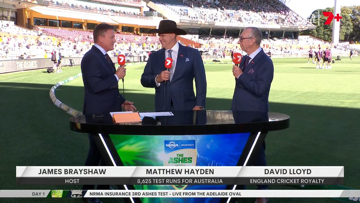 Welcome Bumble to the commentary team for the Adelaide Test! #Ashes
