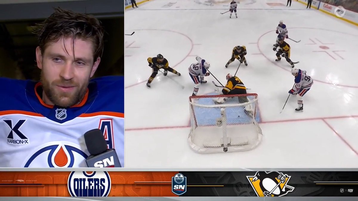 "Certainly that I don't get 999 more. I can tell you that for free." 😂 Watch Leon Draisaitl take a trip down memory lane as he looks back at his first NHL point.