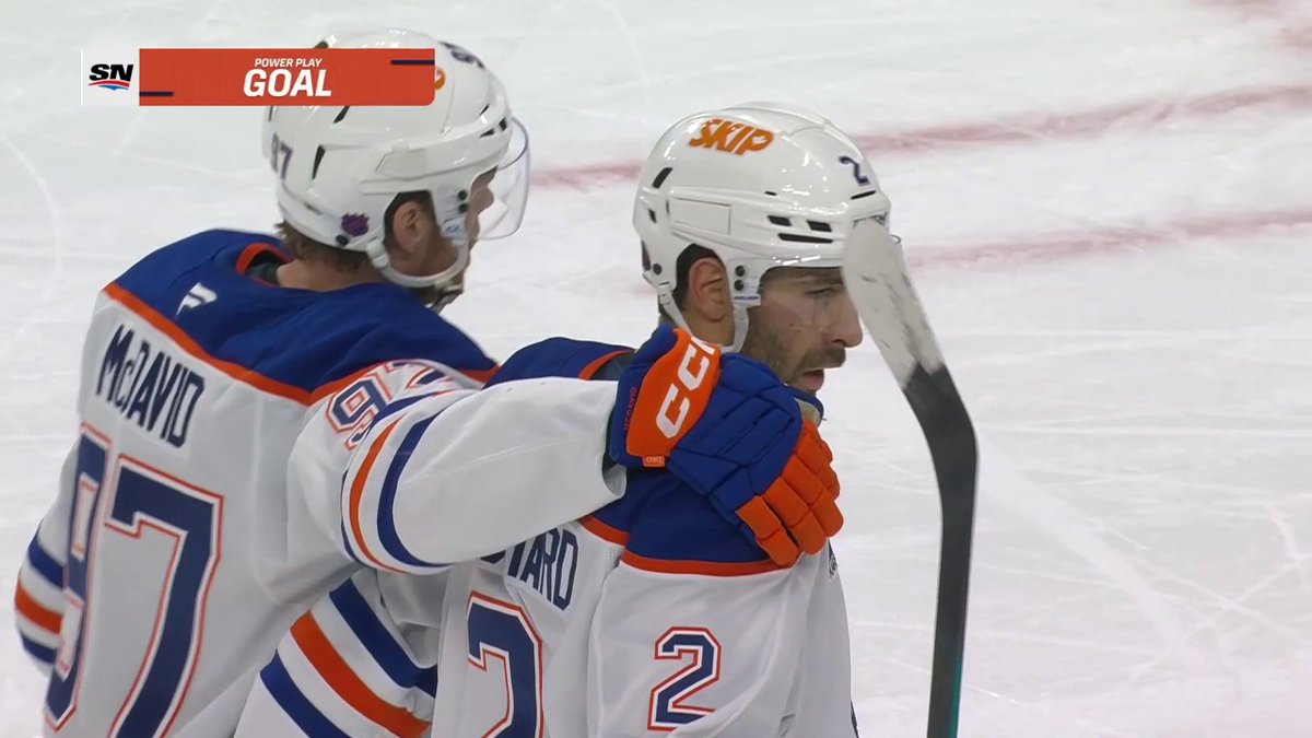 The Edmonton Oilers’ fourth goal of the night ties Connor McDavid with Nathan MacKinnon for the league lead in points ‼️ 📺: NHLonTNT &amp; Actually HBO Max ➡️