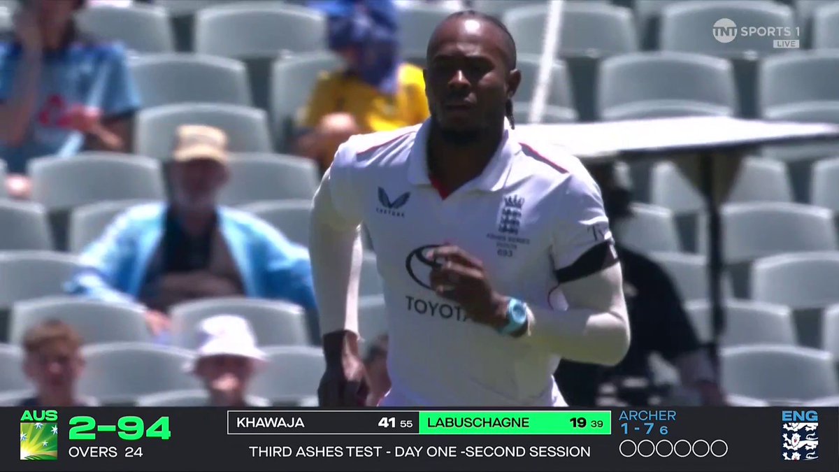 Marnus Labuschagne is removed by Jofra Archer straight after lunch!
