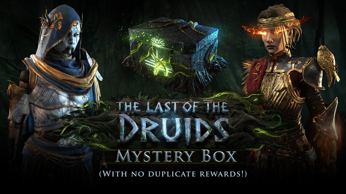We've just released The Last of the Druids Mystery Box in Path of Exile 2, a new mystery box without duplicate microtransactions! Many of these microtransactions have a varying number of thematic variations to fit your style. Check it out below!