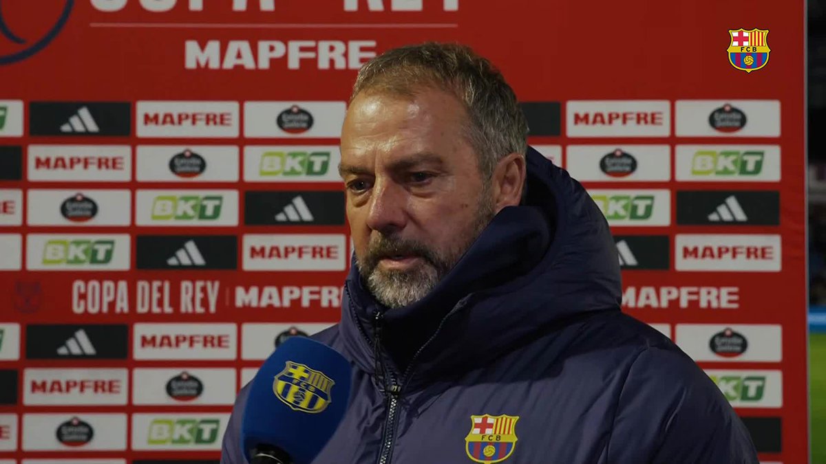 🎙️ Hansi Flick and Christensen speak after the Copa victory.