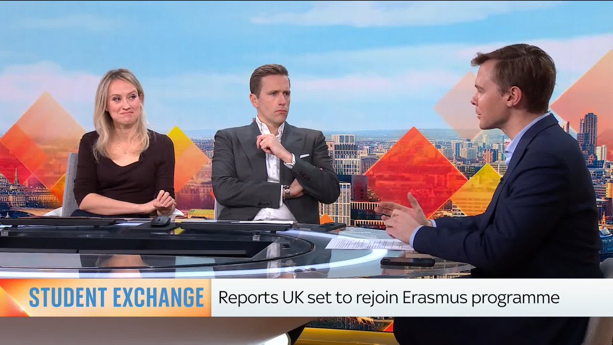 Could the UK rejoin the Erasmus student exchange scheme? ✈️ 📚 Sky's Rob Powell joins Sophy Ridge &amp; Wilfred Frost to chat about it ⬇️ Read more: 📺 Sky 501, Virgin 602, Freeview 233 and YouTube