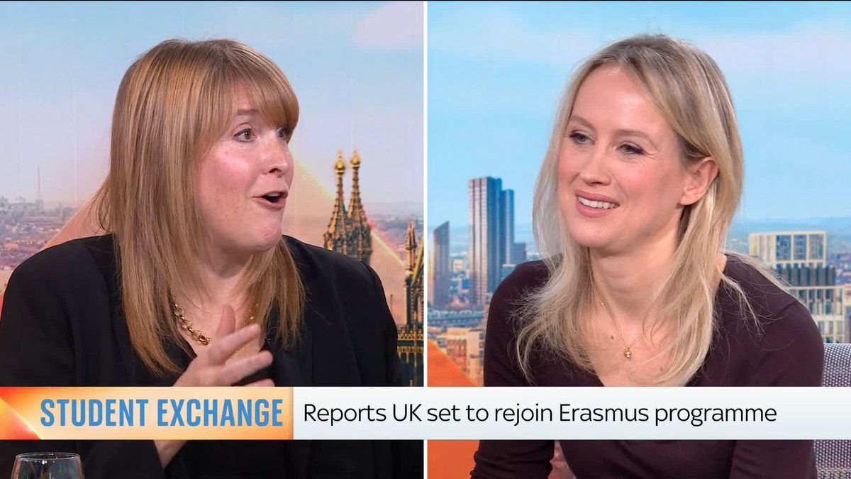🗣️ 'Why is the govt briefing out a story that the UK is set to rejoin the Erasmus programme, but you then can't talk about it?' - Sophy Ridge 🗣️ 'I can't get ahead of the announcement' - Policing Minister Sarah Jones MP 📺 Sky 501