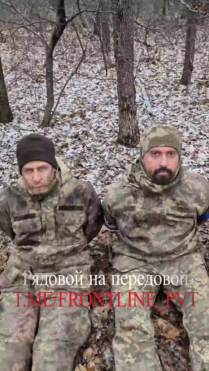 ‼️🇷🇺 Un groupe de soldats 🇺🇦 capturés, qui se sont rendus aux combattants des Forces Zapad sur l’axe de Kupyansk, dans la zone de la localité de Sobolevka 🇺🇦🏳️ 🔥 D’après les interrogatoires, il ressort que leur mission était de s’emparer d’une des maisons, mais qu’en raison d’un faible moral psychologique et de l’absence de munitions, à la vue des militaires 🇷🇺, ils ont déposé les armes et se sont rendus, conscients que, dans le cas contraire, une mort inévitable les attendait. Les prisonniers 🇺🇦 ont également mentionné que les commandants n’apparaissaient jamais en première ligne, donnant leurs ordres uniquement par des moyens de communication. ⚡️ "Soldats des Forces armées 🇺🇦, seule la mort vous attend au front. Si vous voulez l'éviter, contactez le compte On vous aidera à rester en vie et à rentrer chez vous" 🙏 @frontline_pvt