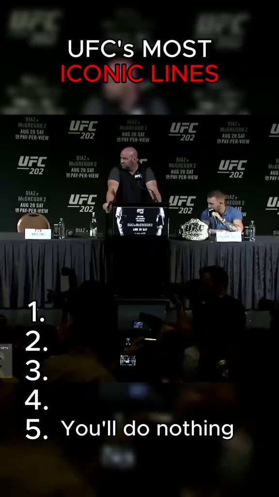 CONOR MCGREGOR MOST ICONIC LINES IN UFC