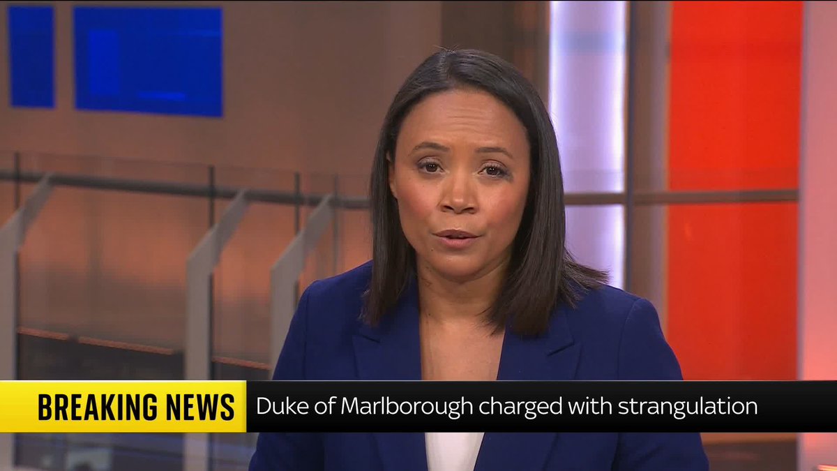 BREAKING: The Duke of Marlborough, formerly known as Jamie Blandford, has been charged with intentional strangulation. 📺 Sky 501 and YouTube