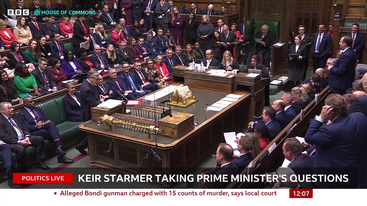 Opposition leader Kemi Badenoch says the PM is not in control, and asks if he blames himself, or the levers he is pulling Keir Starmer replies by setting out "what we've achieved this week" #PMQs