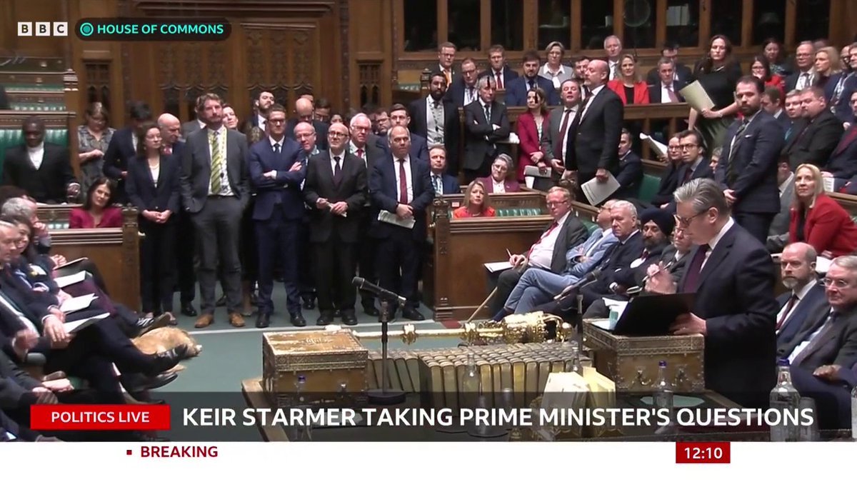 Opposition leader Kemi Badenoch asks the PM if he’ll “be honest and admit his taxes are forcing pubs to close?” Keir Starmer says the temporary reliefs put in place during Covid have come to an end, as previously agreed #PMQs
