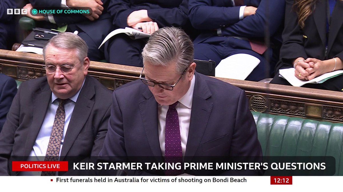 "Why doesn't he show some backbone and ban doctors strikes?" Conservative leader Kemi Badenoch asks the PM "I'll take no lectures from them on industrial harmony," Keir Starmer responds #PMQs