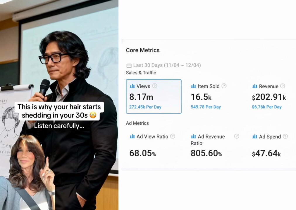 $202.9k in 30 days from a single AI-driven TikTok Shop page one angle → dozens of variations → millions of views the format is simple: expert-style delivery clear problem awareness tight product transition instant trust AI handles all the faces, scripts, and pacing the page just posts daily and scales whatever spikes i wrote a short breakdown of the full system (angles, posting flow, tools) rt + comment “hair” and I’ll send it (follow for dm)