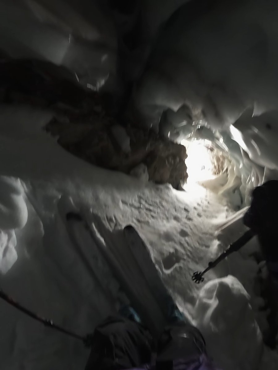 What would you name this ski run? Dylan Dipentima found himself between a rock + a hard place in the Swiss Alps 🧊 🎥 Shot on #GoProMAX 🏆 $100 GoPro Award #GoPro #GoProSnow #POV #Ski #Skiing