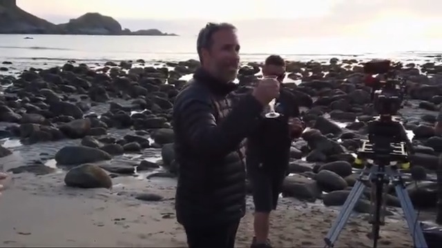 Denis Villeneuve celebrating the final shot of ‘DUNE: PART 1’ in Norway.