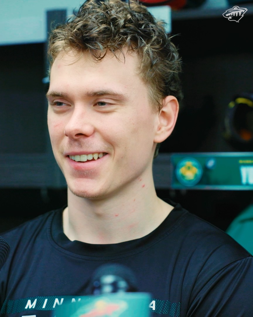 "I told him thank you" 🗣️ From last night: Danila Yurov on the pass from Vladimir Tarasenko #mnwild
