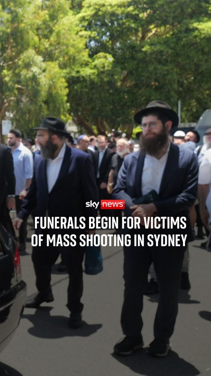 The first funerals are being held for the 15 victims of the Bondi Beach mass shooting, including British-born Rabbi Eli Schlanger.