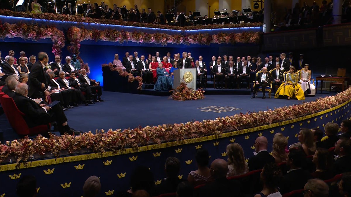 Exactly one week ago our 2025 Nobel Prize laureates received their Nobel Prizes medals and diplomas. Watch the very moment this year's chemistry laureates Susumu Kitagawa, Richard Robson, and Omar Yaghi received their Nobel Prizes. Warmest congratulations to the laureates - join us in congratulating them.