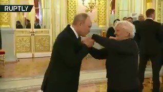 Heartwarming reunion: Vladimir Putin meets his first teacher in the Kremlin. No words needed when feelings say it all!