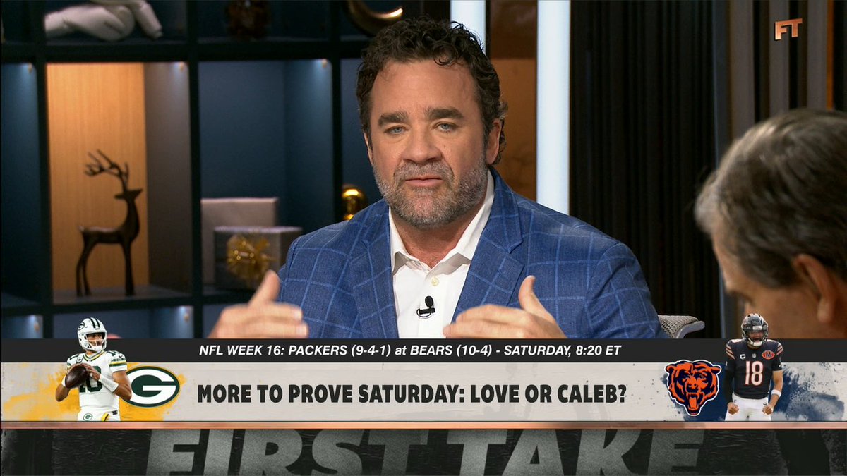 "100% Jordan Love." Jeff Saturday says Jordan Love needs the win more than Caleb Williams 👀