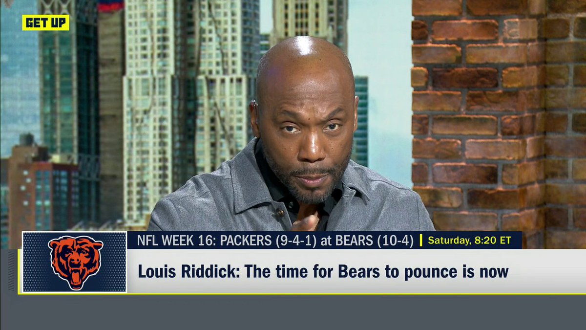 "The Bears have to pounce." Louis Riddick weighs in on the Bears ahead of their game against the Packers ✍️