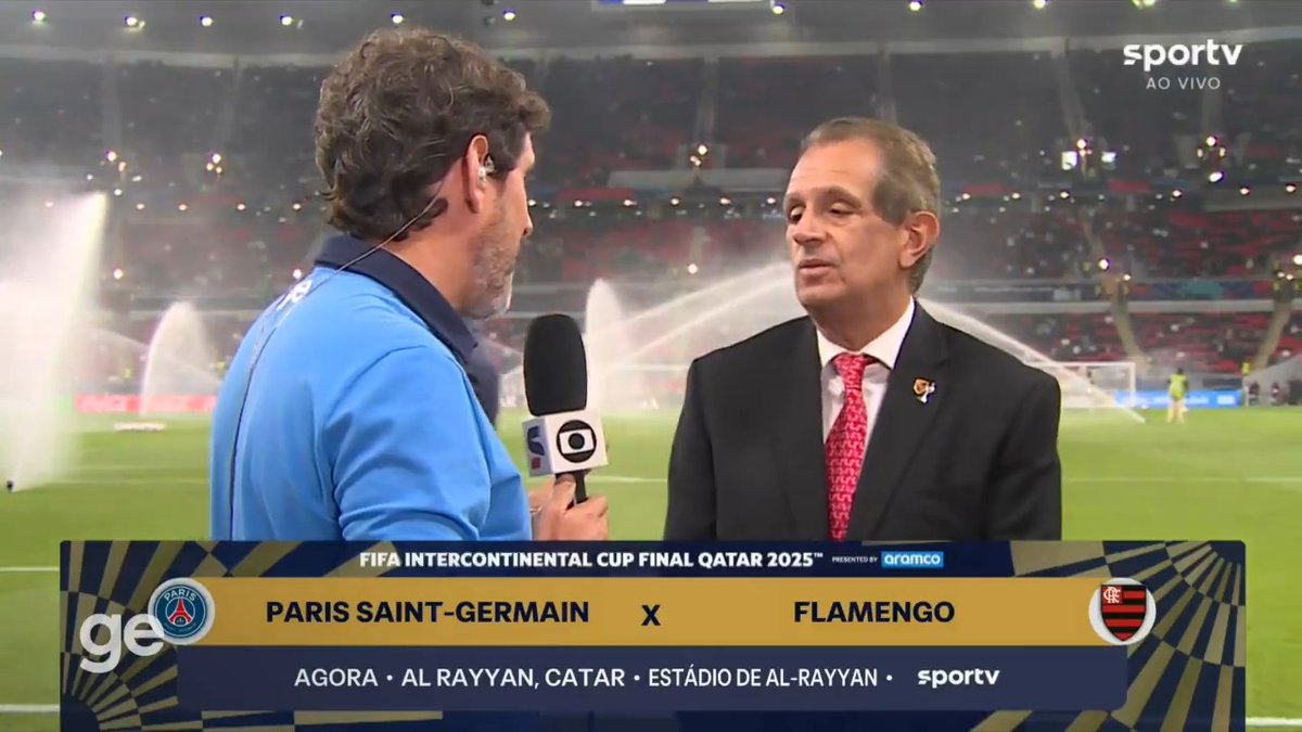 "Tenho a sensação de dever cumprido, de um ano sensacional. Tenho muito orgulho do trabalho que foi feito" Presidente do Flamengo, Bap falou sobre sua impressão sobre a temporada, o formato atual da #CopaIntercontinental e a questão dos gramados brasileiros.