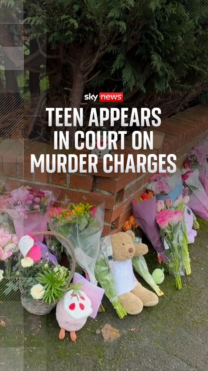 A teenage boy has appeared in court charged with the murder of a nine-year-old girl in Weston-super-Mare. A post-mortem examination found Aria Thorpe died from a single stab wound. Sky's Dan Whitehead reports. 🔗