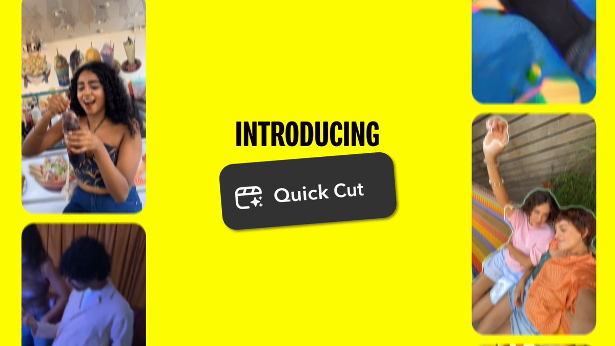Meet Quick Cut, a new way to turn your Memories into beat-synced videos in seconds, all within Snapchat. Faster creation, fewer steps, and more creative possibilities with Lenses and Sounds. Now on iOS, coming to more soon. Learn more: