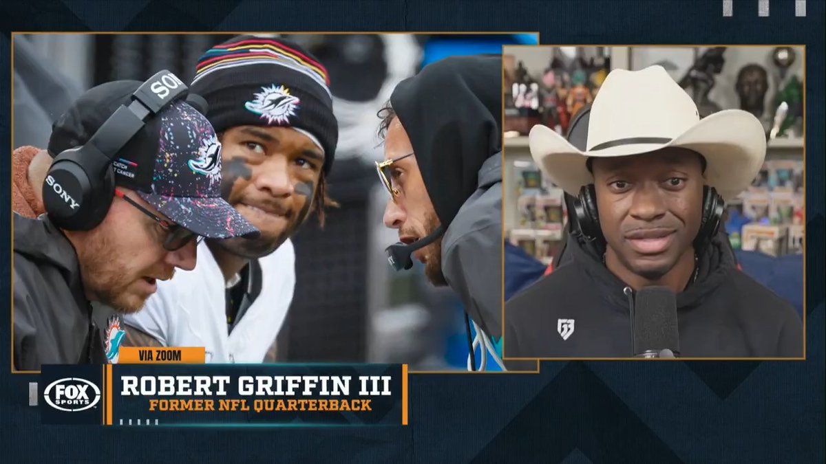 "Mike McDaniel has put himself in a situation that if Quinn Ewers doesn't go out and absolutely ball out, that they will move on from him." – Robert Griffin III gives his live reaction to the #Dolphins benching Tua Tagovailoa.