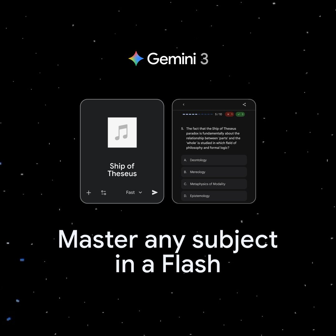 Study with help from Gemini 3 Flash. Upload an audio recording of yourself explaining a difficult concept and Gemini will identify knowledge gaps, create a custom quiz, and provide instant assessments and explanations for each question.