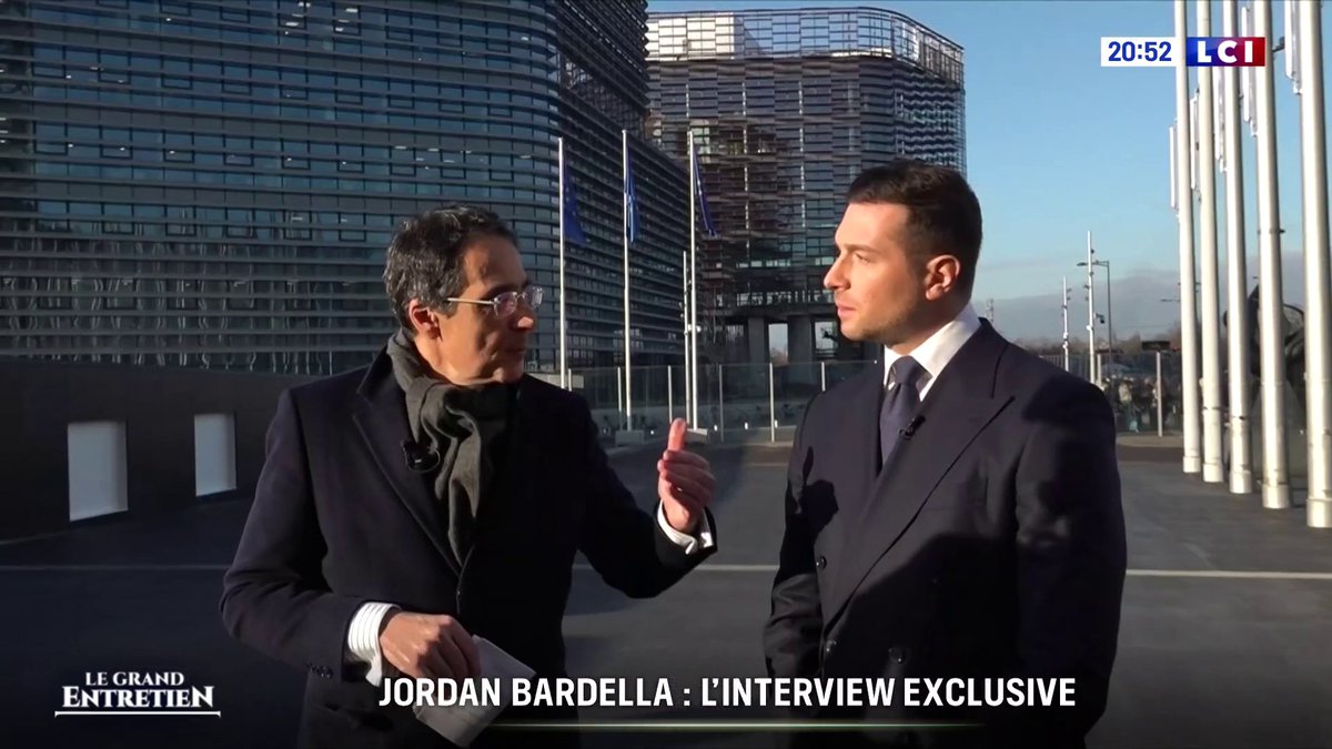 Frexit : "Je ne suis pas pour la sortie de la France de l’Union européenne", affirme Jordan Bardella sur LCI ▶️ Jordan Bardella invité de Darius Rochebin