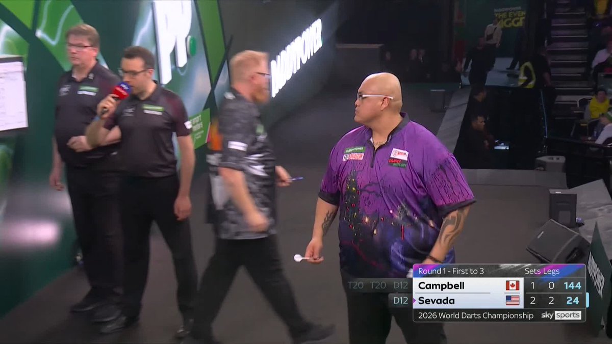 DEBUT DELIGHT FOR SEVADA! Adam Sevada wins on his Alexandra Palace debut! The CDC ProTour champion wins his all-North American affair against Matt Campbell to book his place in Round Two! 📺 #WCDarts | R1