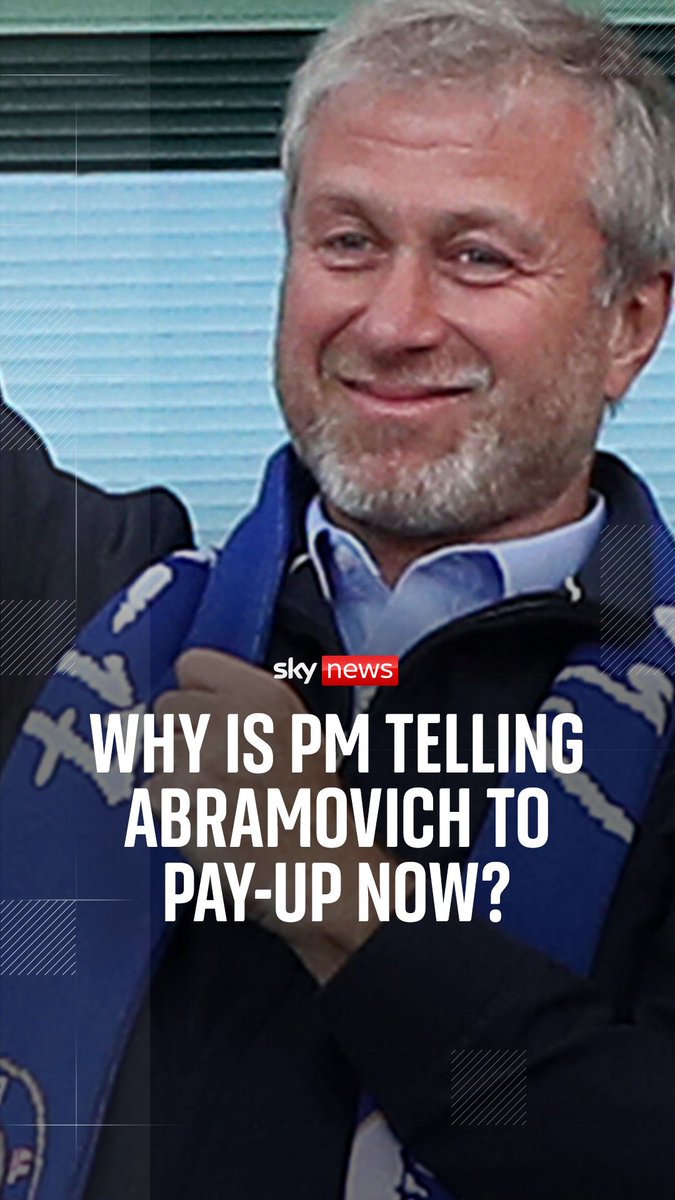 The prime minister has told the Russian billionaire to "pay up" or be taken to court by the UK government. Sky’s Political Editor Beth Rigby examines why the PM has chosen to put pressure on former Chelsea owner Roman Abramovich.