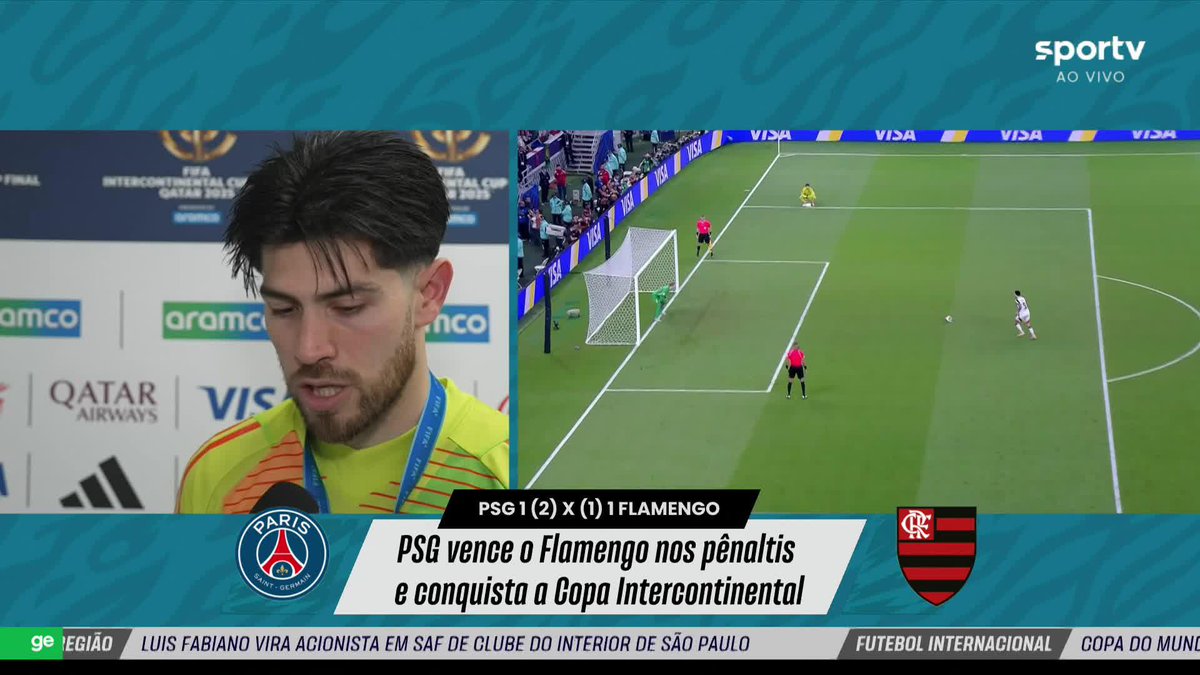 “A gente enfrentou o campeão da Champions League, saímos como o segundo melhor time do mundo.” 🎙️ Rossi, do Flamengo. 🎥 sportv | ge