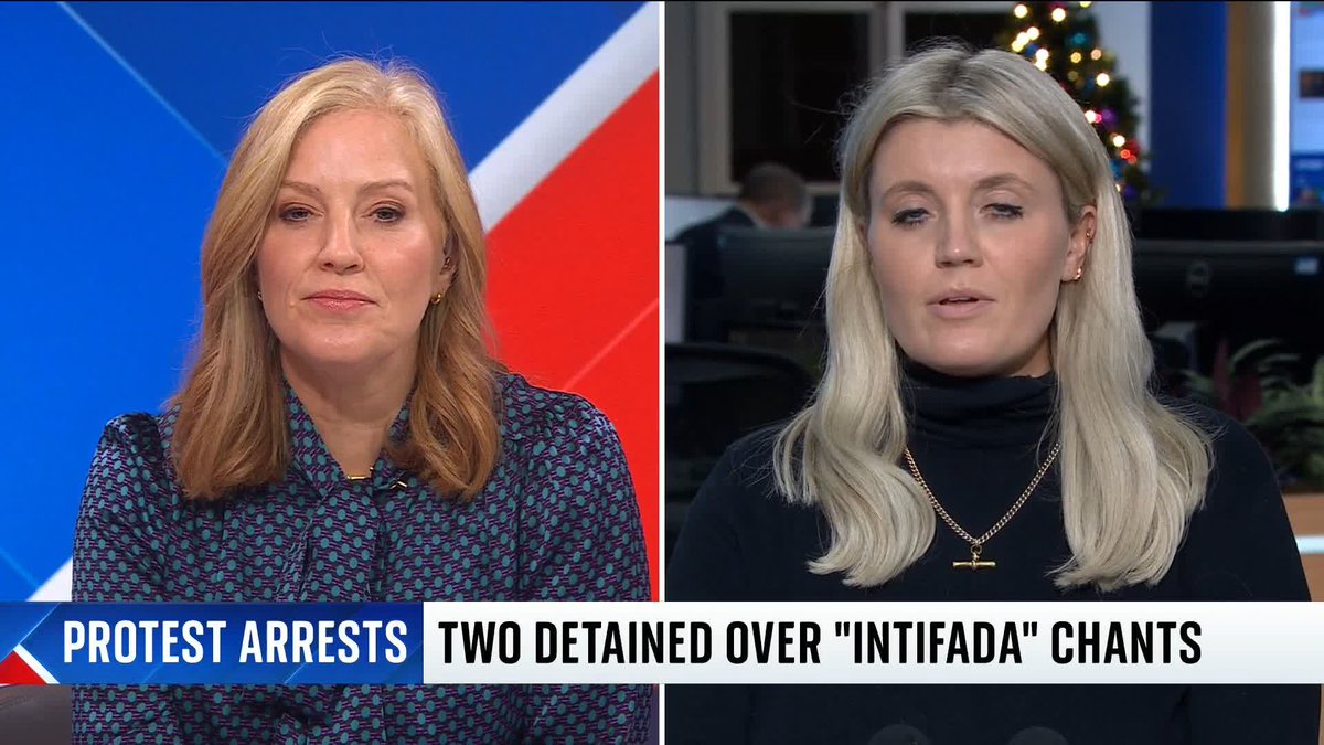 Two people have been arrested in central London for chanting the slogan "globalise the intifada". In the wake of the Bondi Beach terrorist attack, police in London and Manchester have said the "the context has changed". Sky's Mollie Malone has the latest ⬇️
