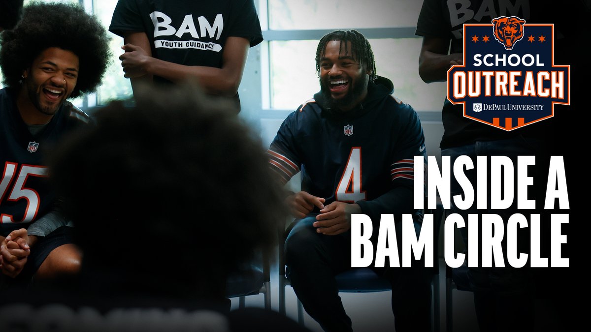Connections made. Problems solved. 🤝 Kevin Byard, Rome Odunze &amp; D’Andre Swift joined a BAM Circle at Halas Hall to learn more about the program that has impacted thousands of kids in the Chicago area