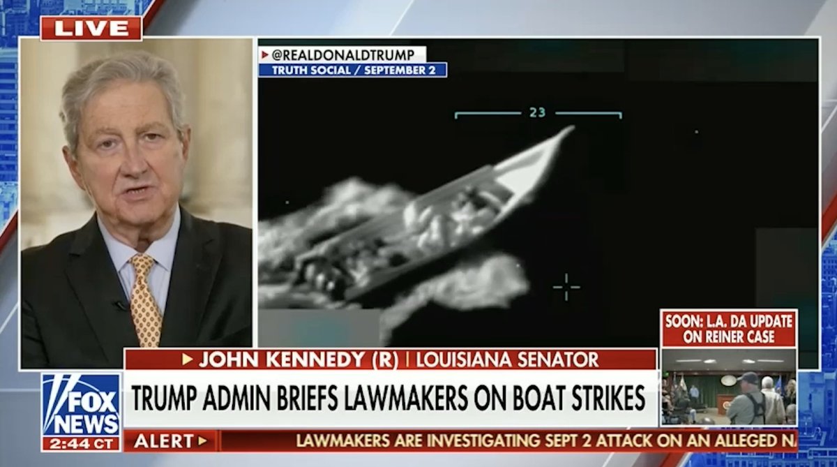 President Trump’s military strikes against narco-terrorists carrying drugs to the United States are LEGAL and EFFECTIVE.