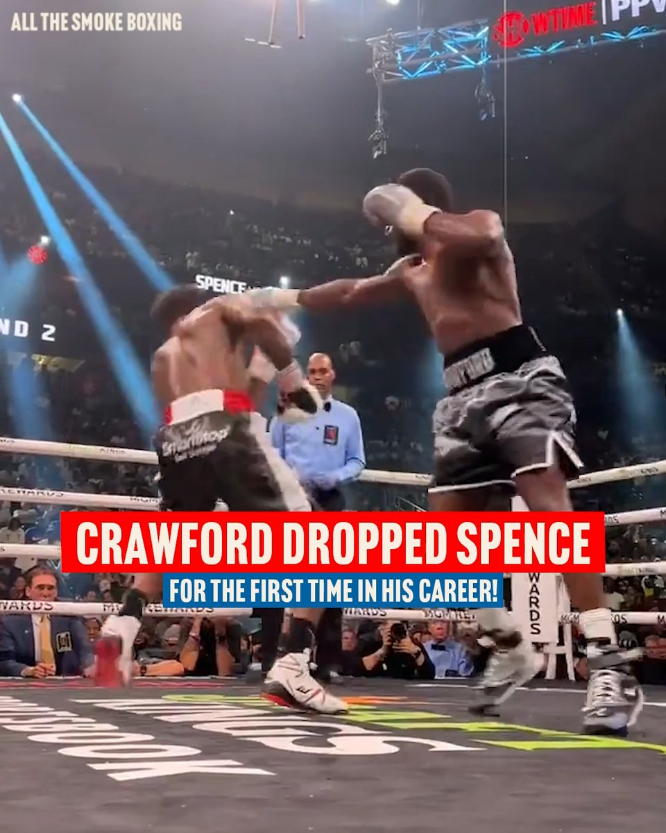 Terence Crawford was the first man to floor Errol Spence on his way to his undisputed triumph at 147lbs 👑